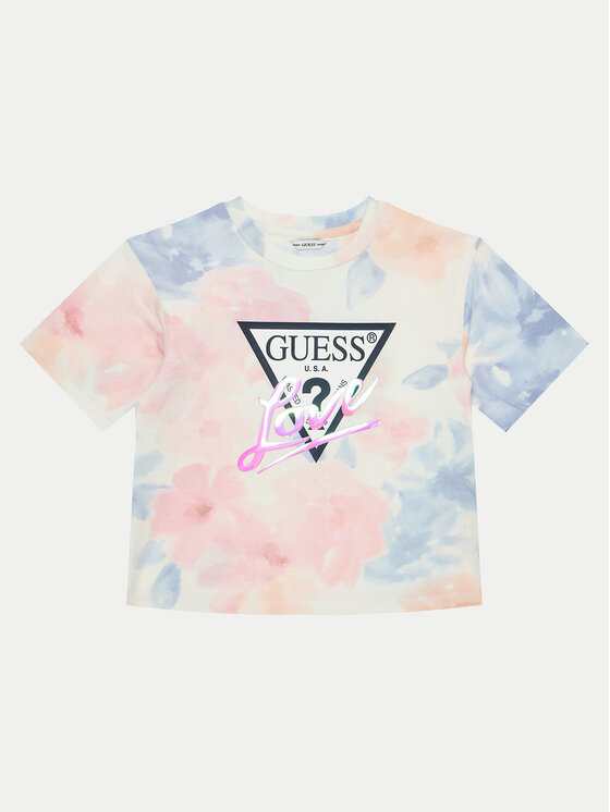 Guess Guess Tricou J5RI05 K6YW4 Colorat Boxy Fit