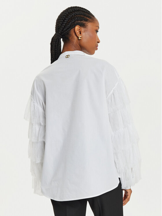 TWINSET TWINSET Πουκάμισο 241TP2140 Λευκό Loose Fit
