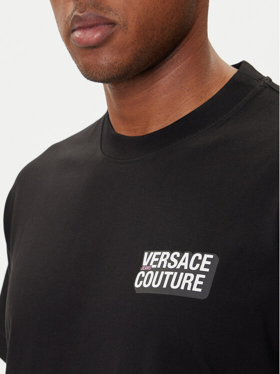 Versace Jeans Couture Versace Jeans Couture T-Shirt 79GAHP10 CJ01P Černá Regular Fit