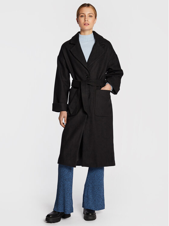 Cappotto di lana Santo EDT2123001000002 Nero