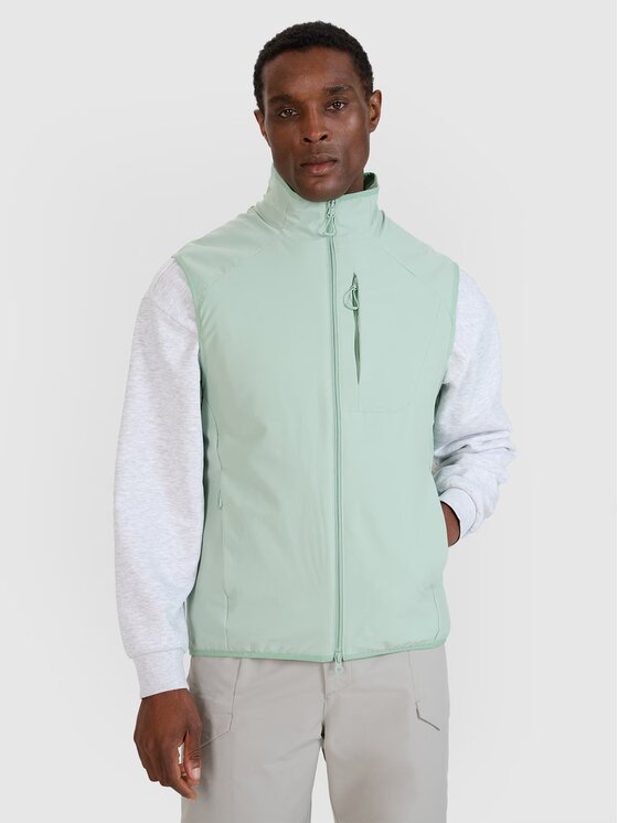 4F 4F Športová vesta 4FWSS25TVJAM194-47S Zelená Regular Fit