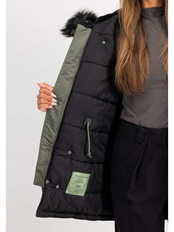 Alpha Industries Alpha Industries Kurtka zimowa N-3B VF 59 Winter Jacket Women Zielony Slim Fit