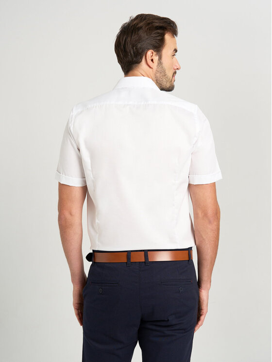 Willsoor Willsoor Koszula 27170bk Biały Slim Fit