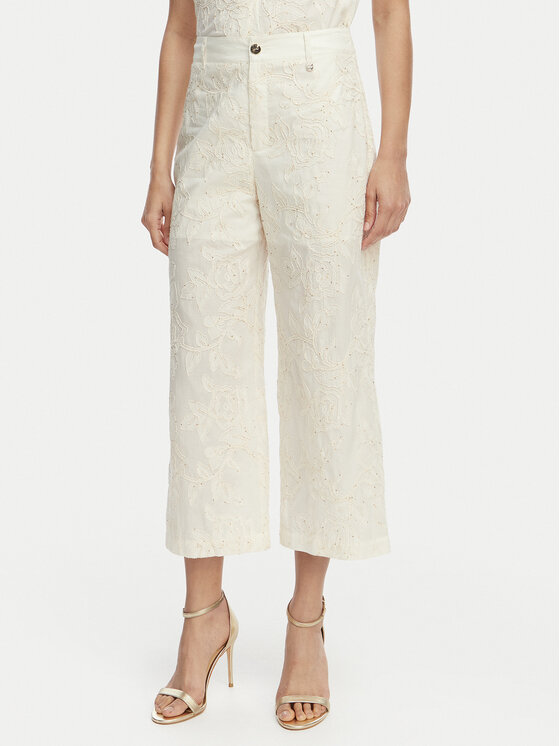 Liu Jo Krémová Kalhoty Culottes