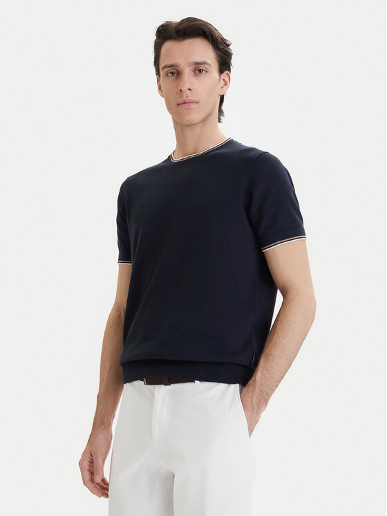 Bugatti Bugatti T-shirt 7200-75516C Blu scuro Relaxed Fit