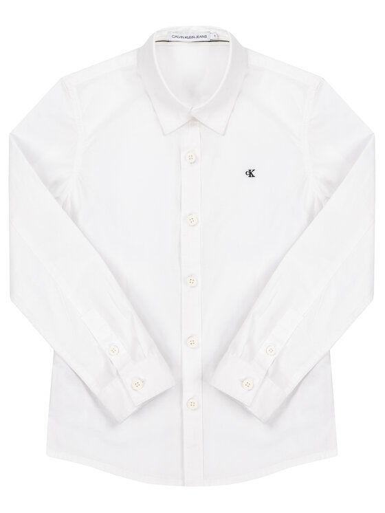 Calvin Klein Jeans Calvin Klein Jeans Chemise Essential Poplin Shirt IB0IB00366 Blanc Regular Fit