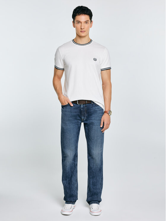 BIG STAR BIG STAR T-Shirt POLIAS Biały Basic Fit