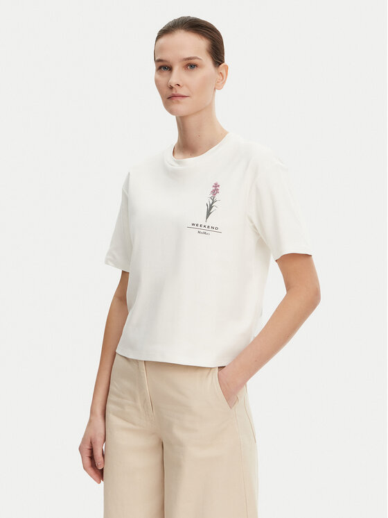Weekend Max Mara Weekend Max Mara T-shirt Lecco 2515941052 Bianco Boxy Fit