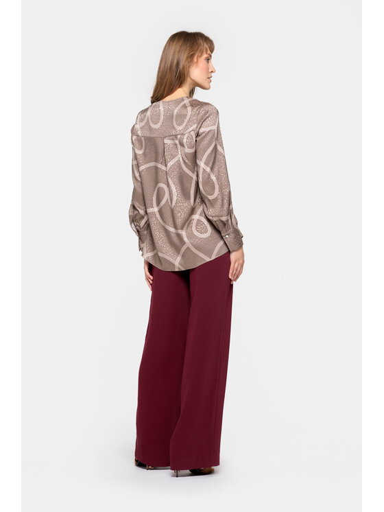 EMOI EMOI Bluzka elegancka w odcieniu capuccino Beżowy Feminine Fit