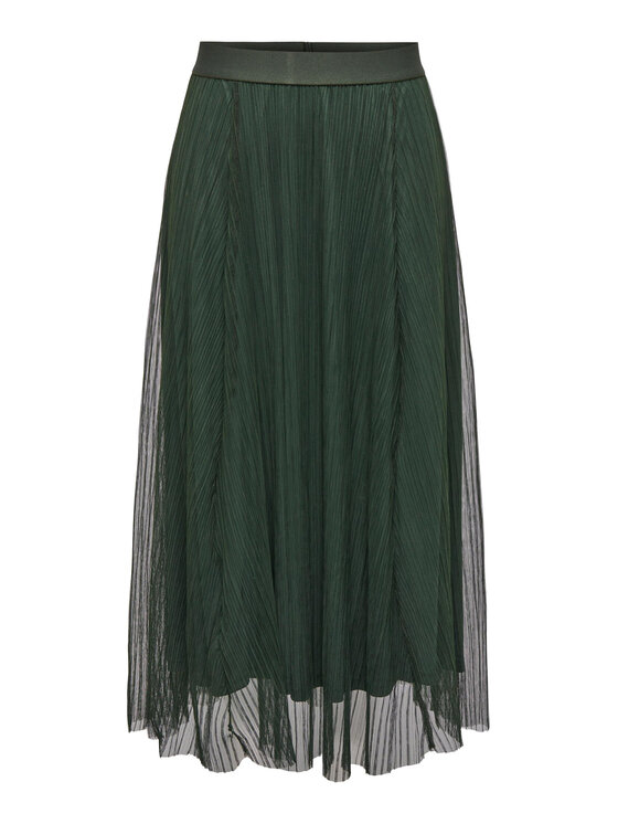 ONLY ONLY Midi suknja 15214303 Zelena Regular Fit