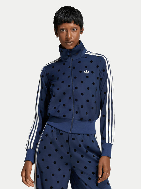 adidas adidas Bluza Satin Polka Dots Tt Track Top LI2852 Niebieski Regular Fit