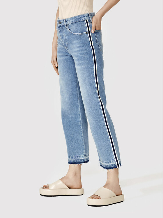 Simple Jeans hlače SPDJ004 Modra Relaxed Fit
