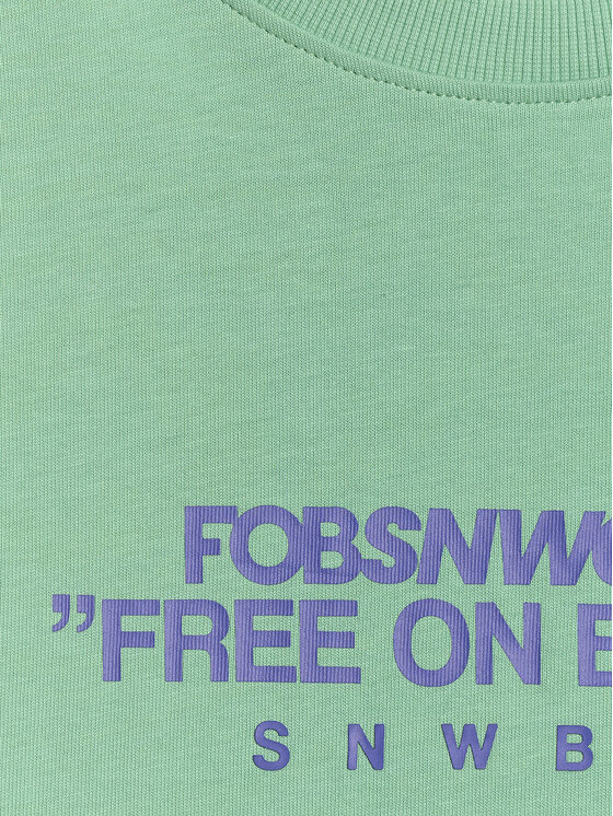 4F 4F T-Shirt FOB Turkusowy Loose Fit