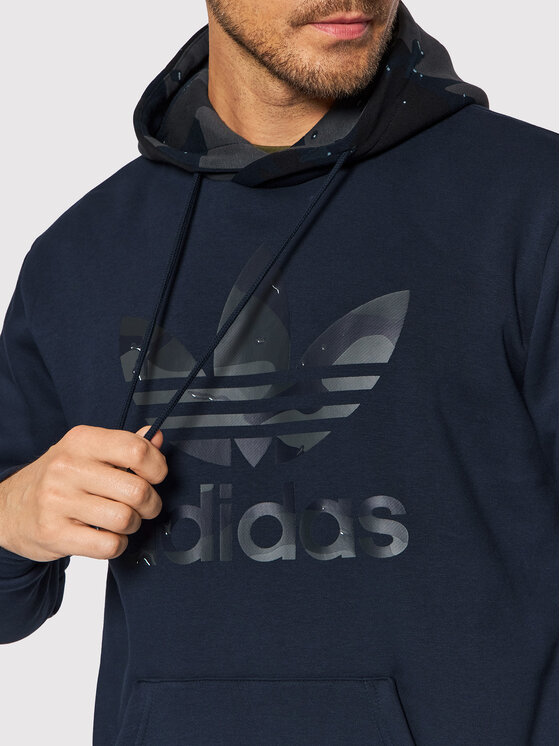 adidas adidas Majica dugih rukava Camo Graphic H13475 Tamnoplava Regular Fit
