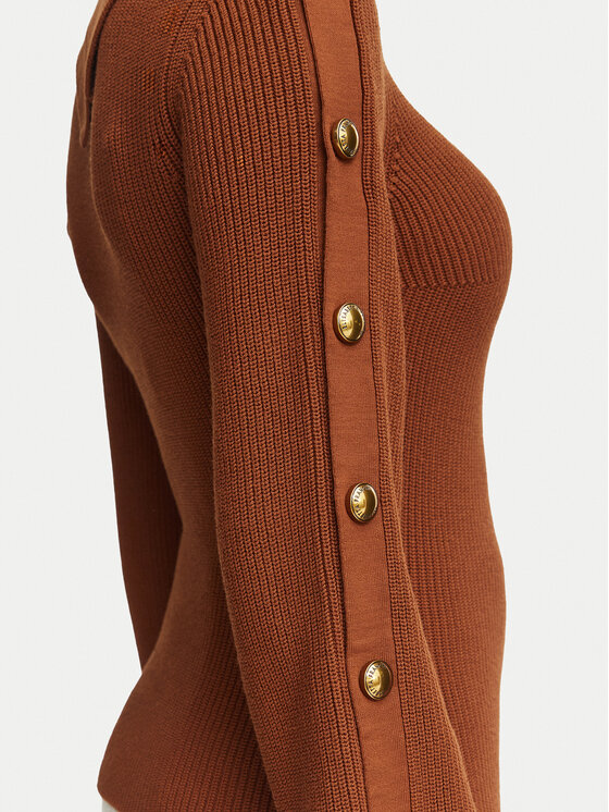 Elisabetta Franchi Elisabetta Franchi Rollkragenpullover MK-03S-66E2-V420 Braun Slim Fit