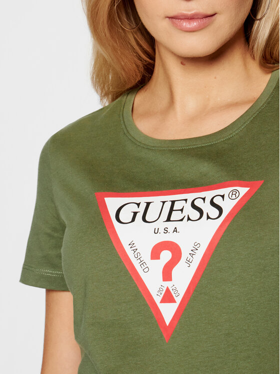 T-shirt Original W1YI1B I3Z11 Verde Boxy Fit