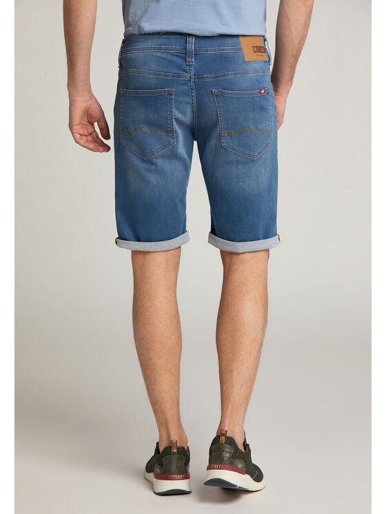 Mustang Mustang Szorty jeansowe CHICAGO SHORT Niebieski Regular Fit