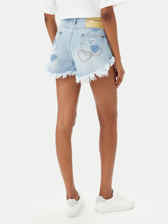 One Teaspoon One Teaspoon Jeansshorts Retro Dukes 26849 Blau Relaxed Fit