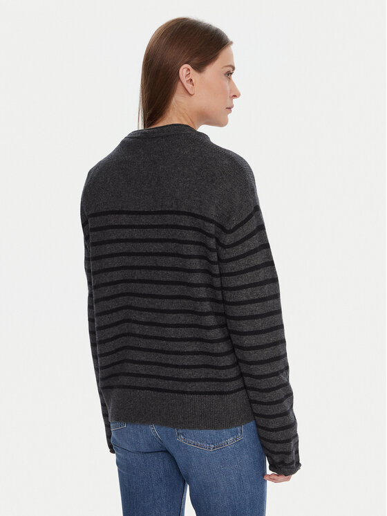 Tommy Hilfiger Tommy Hilfiger Sweter WW0WW46438 Szary Regular Fit