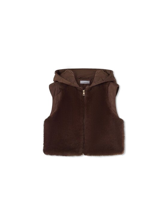 Motivi Motivi Pelliccia L034Q000098N022 Marrone Boxy Fit