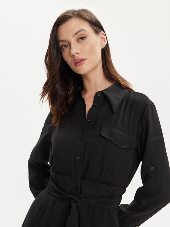 MAX&Co. MAX&Co. Φόρεμα πουκάμισο Armilla 2416221032200 Μαύρο Regular Fit