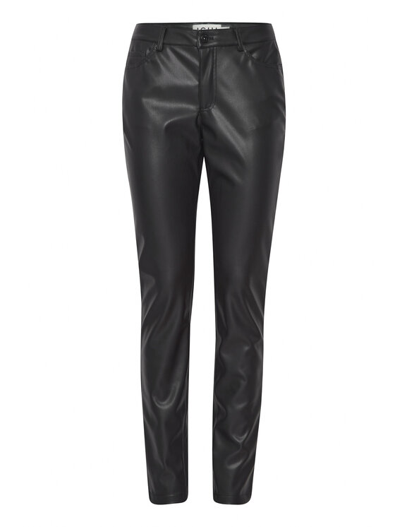 ICHI ICHI Pantaloni in similpelle 20117678 Nero Regular Fit