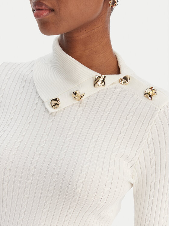 Guess Guess Džemper W6RR07 Z2YK2 Écru Regular Fit