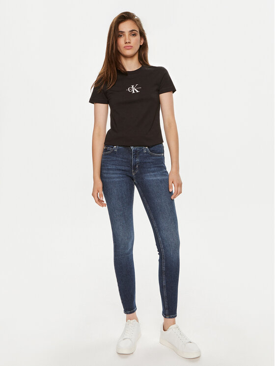 Calvin Klein Jeans Calvin Klein Jeans Jeans hlače J20J223646 Mornarsko modra Skinny Fit
