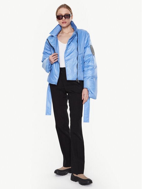 MMC Studio MMC Studio Giubbotto piumino Biker Blu Relaxed Fit