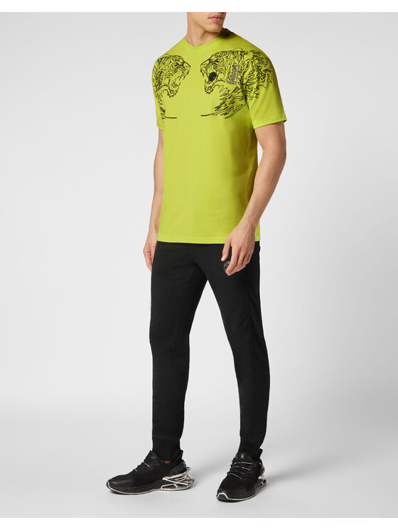 Plein Sport Plein Sport T-Shirt 9339 Żółty Regular Fit