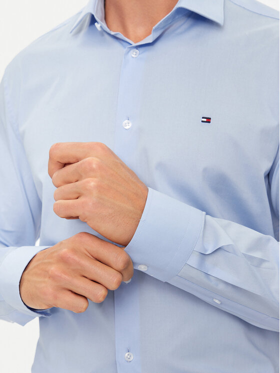 Tommy Hilfiger Tommy Hilfiger Cămașă MW0MW38347 Albastru celest Slim Fit