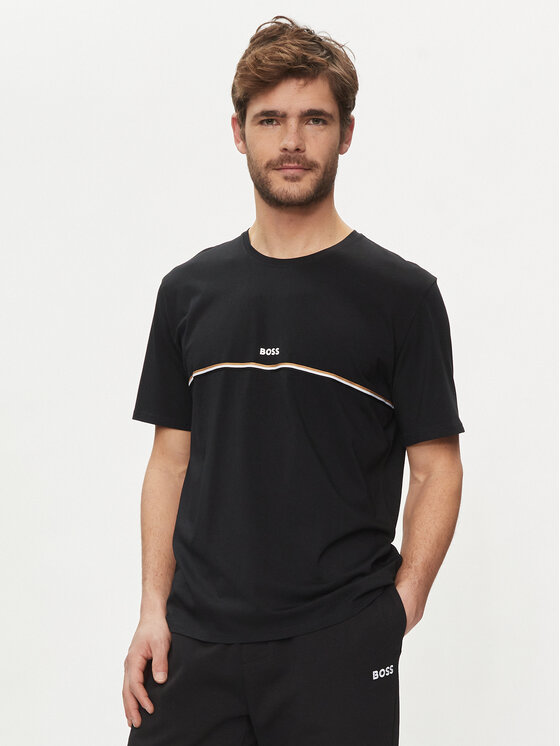 BOSS Boss Marškinėliai Unique 50515395 Juoda Regular Fit