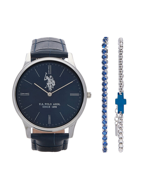 U.S. Polo Assn. U.S. Polo Assn. Kella ja käevõru komplekt USP6453TW Tumesinine