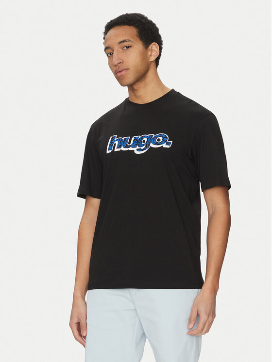 HUGO HUGO T-Shirt Nugibol 50542932 Czarny Regular Fit