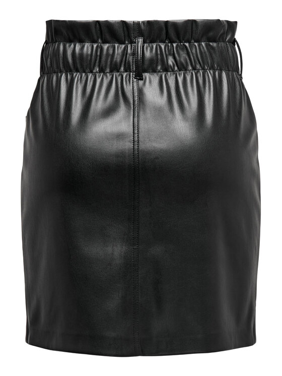 ONLY ONLY Suknja od imitacije kože 15206801 Crna Regular Fit