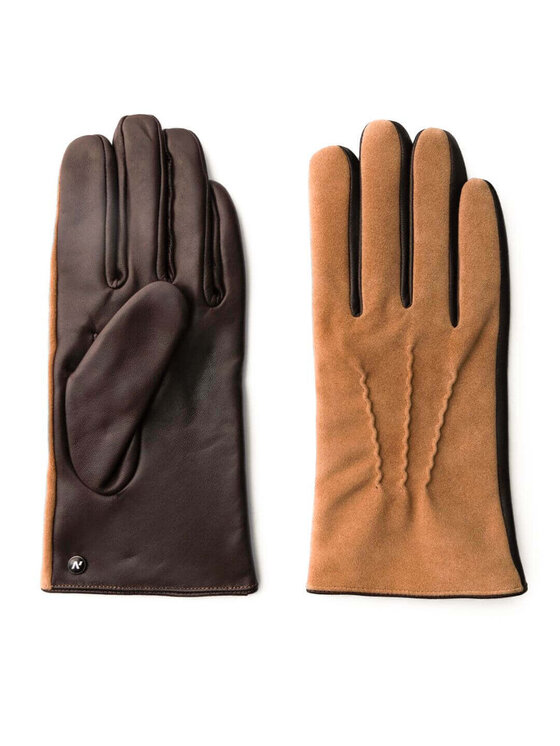 napo gloves napo gloves Rękawiczki Męskie napoSUEDE (brązowy/jasny brązowy) M Brązowy