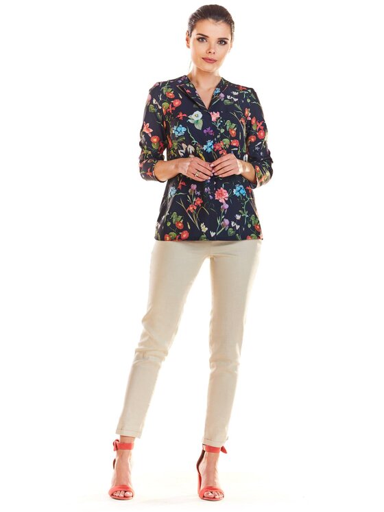 Infinite You Infinite You Bluzka M193 Granatowy Basic Fit