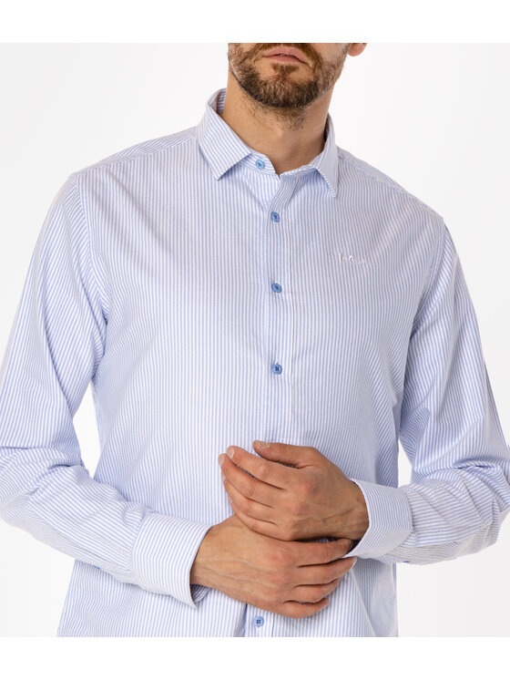 Lee Cooper Lee Cooper Koszula LIAM Niebieski Slim Fit