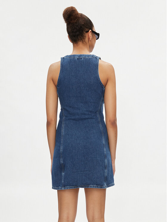 Calvin Klein Jeans Calvin Klein Jeans Džinsinė suknelė J20J223431 Mėlyna Slim Fit