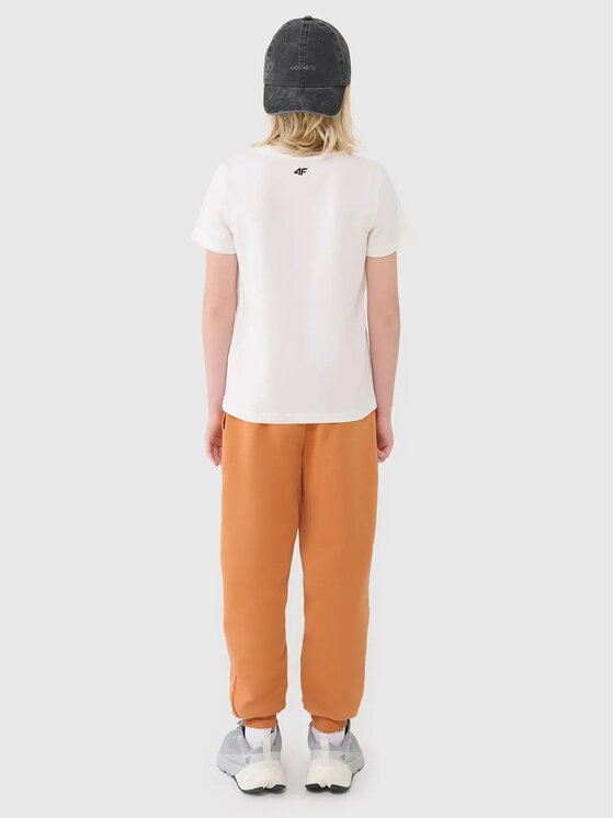 4F 4F T-Shirt 4FJRSS25TTSHM2566-11S Biały Regular Fit
