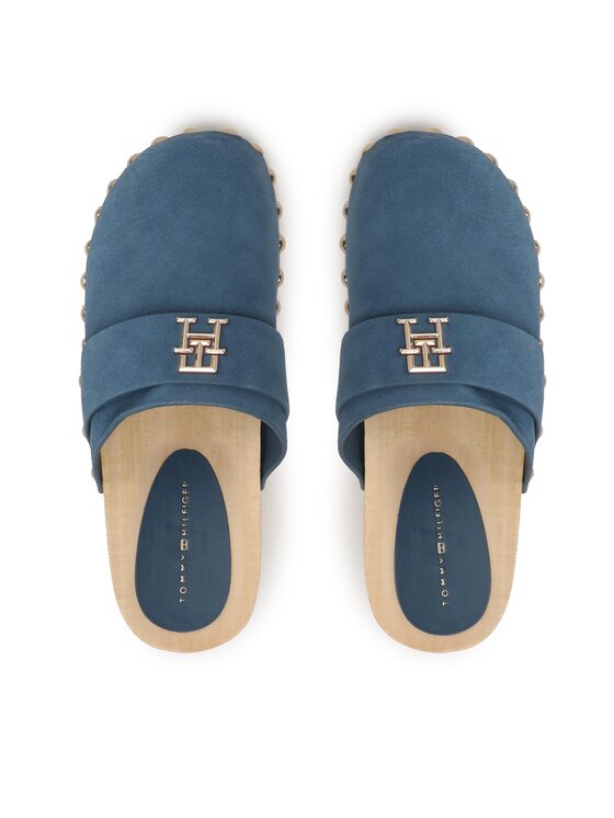 Tommy Hilfiger Tommy Hilfiger Dreváky Th Clog Suede FW0FW07171 Modrá