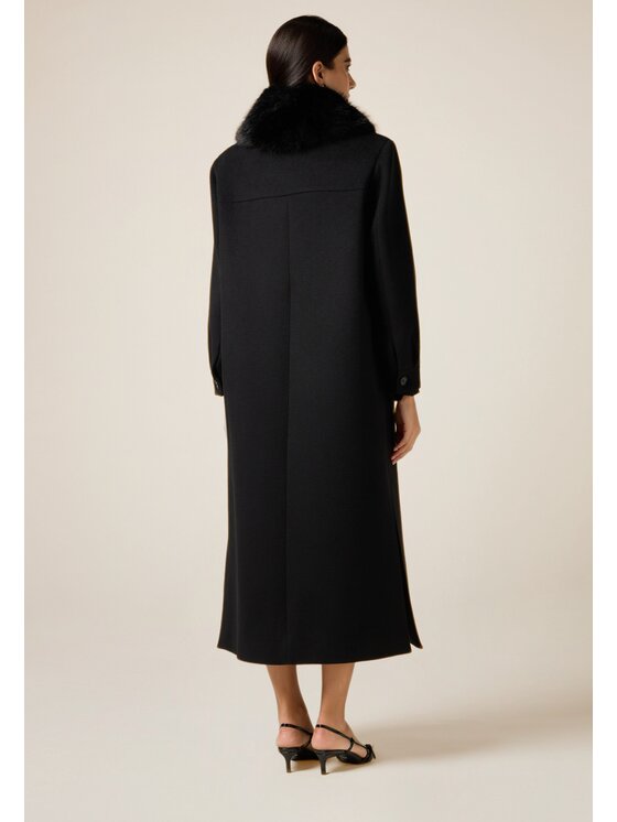 Oltre Oltre Cappotto invernale 0002J000153N033 Nero Baggy Fit
