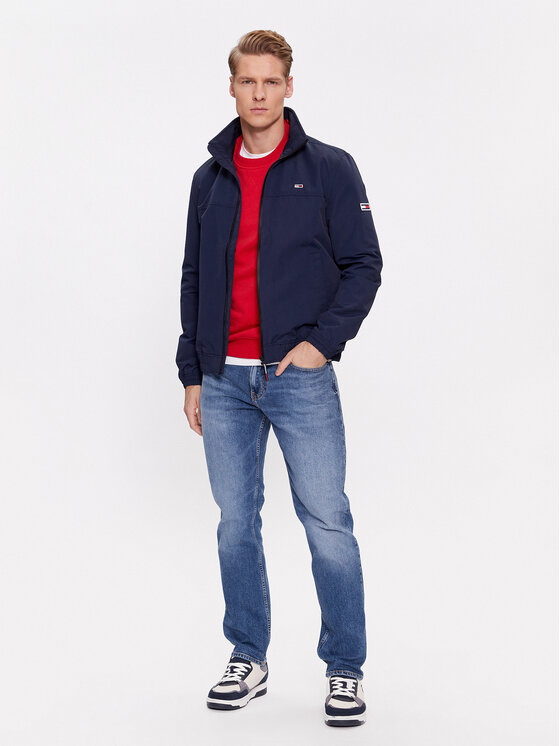Tommy Jeans Tommy Jeans Bunda pro přechodné období Essential Casual DM0DM15382 Tmavomodrá Regular Fit
