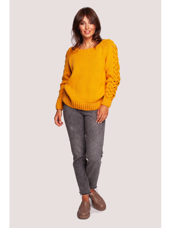 BeWear BeWear Sveter BK090 Žltá Comfortable Fit