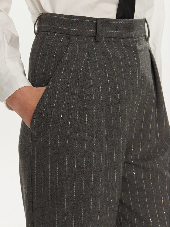 Simona Corsellini Simona Corsellini Kalhoty z materiálu A24CPPA014 Šedá Wide Leg