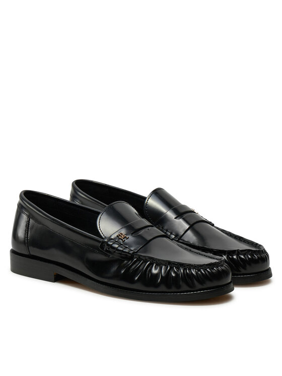 Tommy Hilfiger Tommy Hilfiger Μοκασίνια Loafer Abrasivato Leather FW0FW08617 Μαύρο