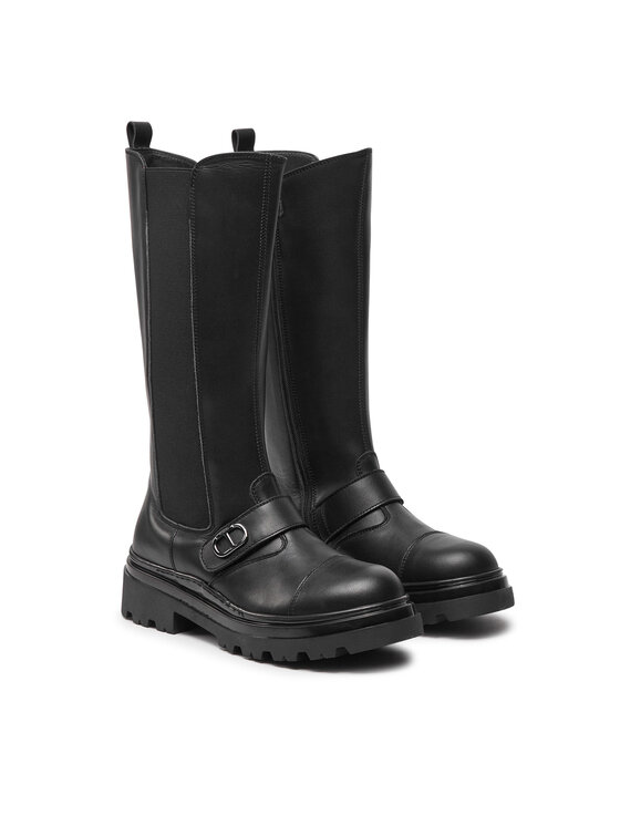 TWINSET TWINSET Zimske čizme Chelsea 242GCJ S Crna