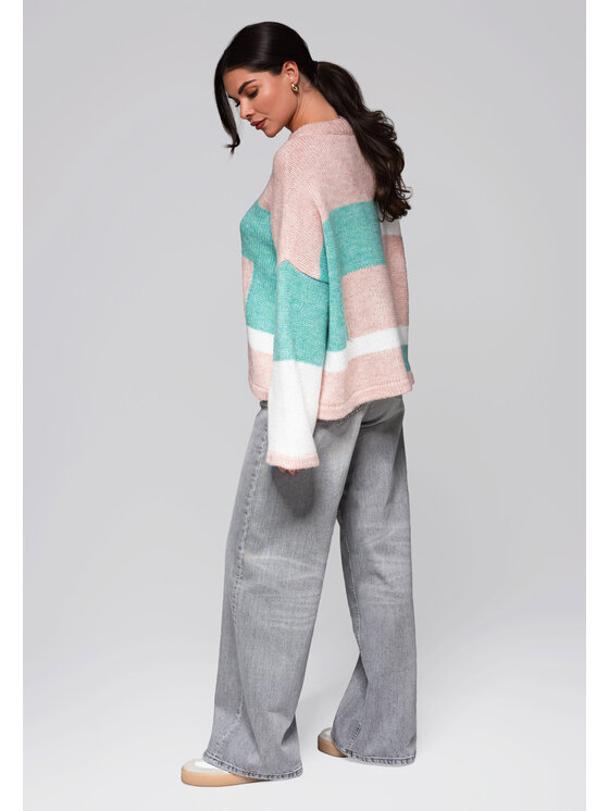 Ombre Ombre Sweter LW-SWSW-0108 Kolorowy Oversize