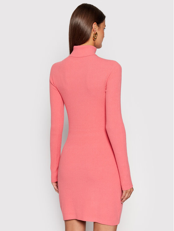 Kontatto Kontatto Kootud kleit 3M8316 Oranž Slim Fit