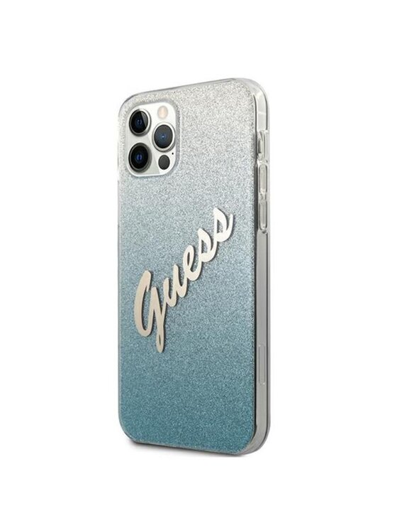 Guess Guess Etui na telefon Glitter Gradient Script Niebieski
